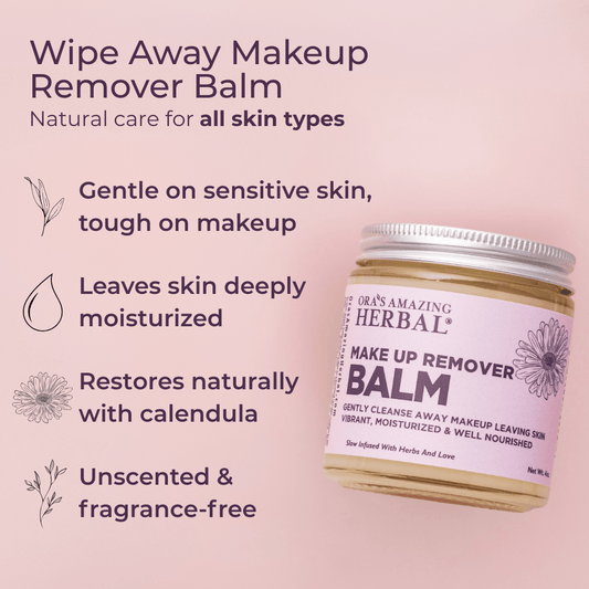 Make Up Remover Balm with Calendula, Fragrance Free | Ora's Amazing Herbal | Double Verified Clean | Daily Ritual Lab
