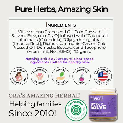 Newborn Salve, Calendula Ointment For Babies | Ora's Amazing Herbal |