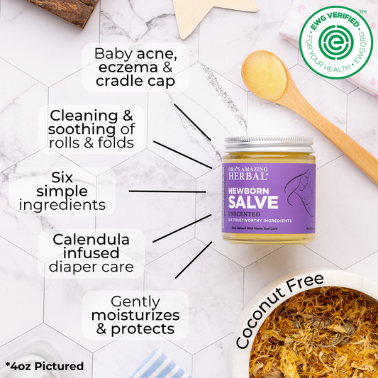 Newborn Salve, Calendula Ointment For Babies | Ora's Amazing Herbal | Double Verified Clean | Daily Ritual Lab