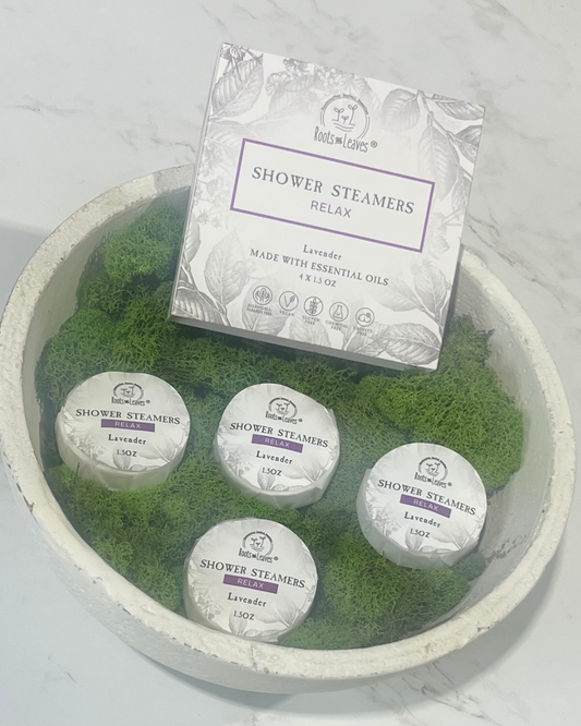 Shower Steamer & Bath Bomb - Relax / Lavender | Roots and Leaves LLC |