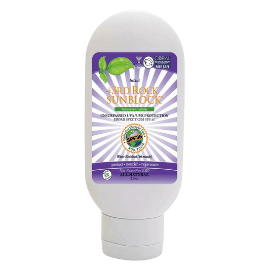 3rd Rock Sunblock® For Infants - All Natural Infant Sunscreen - Zinc Oxide SPF 35 | 3rd Rock Essentials | AI-Verified Clean | Daily Ritual Lab
