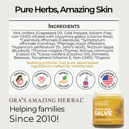 Touchy Skin Salve, Eczema Cream Ointment | Ora's Amazing Herbal | Doub