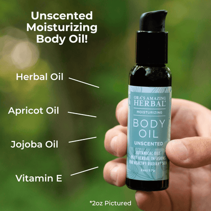 Unscented Body & Facial Cleansing Oil | Ora's Amazing Herbal | Double