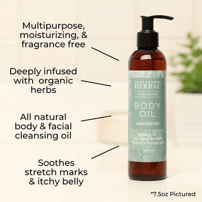 Unscented Body & Facial Cleansing Oil | Ora's Amazing Herbal | Double